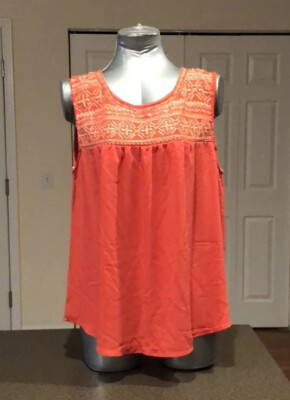 NWT Perch by Blu Pepper embroidered sleeveless top