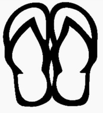 FLIP FLOPS SUMMER Vinyl Decal -Sticker for Car Truck Bumper Wall Window Laptop