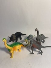 vintage Dinosaur Toys Assorted Sizes Plastic Dinosaur Figures Lot of 5 1990s