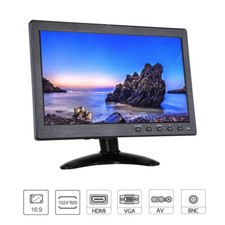 8" IPS LCD CCTV Monitor Screen USB/BNC/AV/VGA/HDMI for Car/Security/PC/Laptop