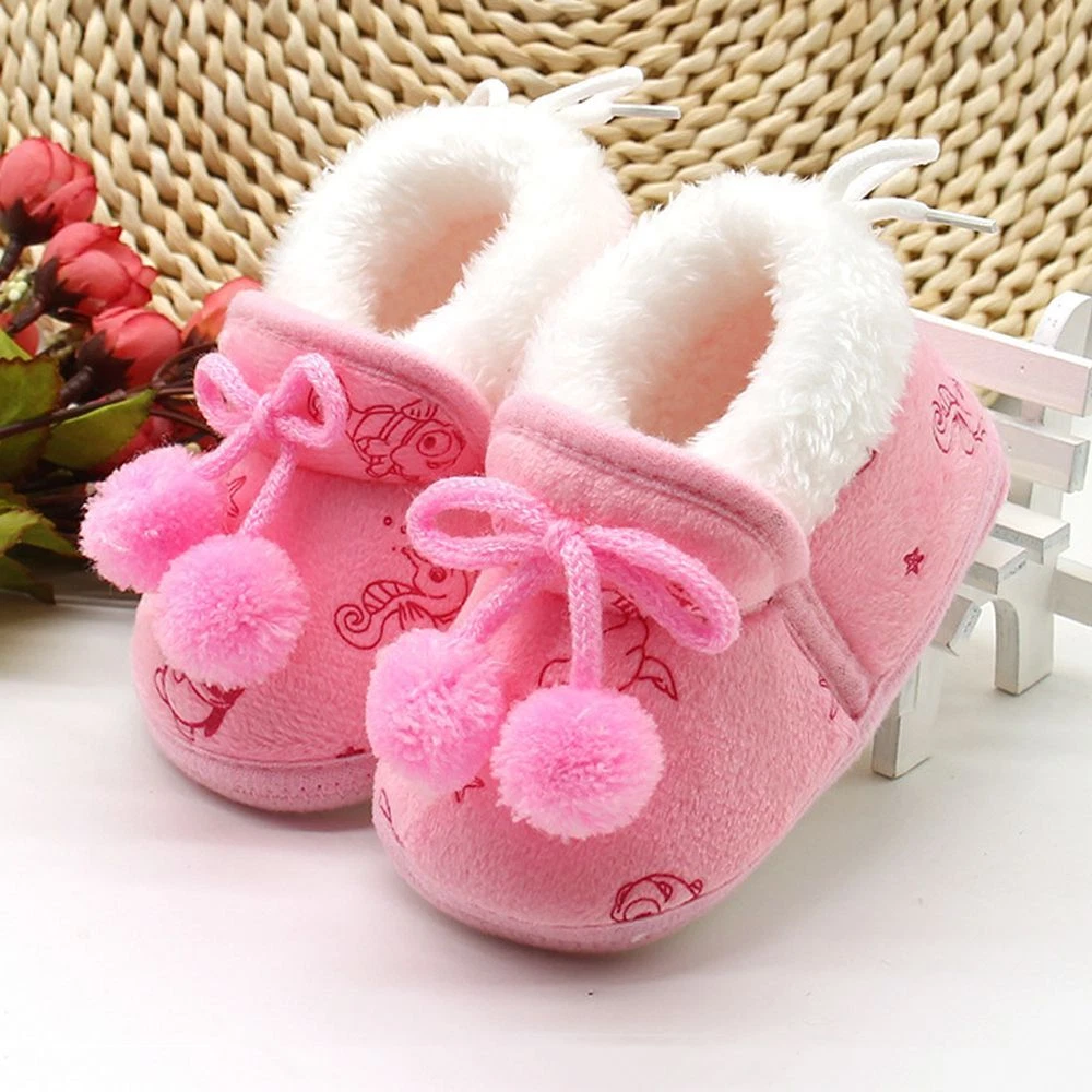 Keep Warm Warm Velvet First Walkers Baby Snow Boots Infant Print