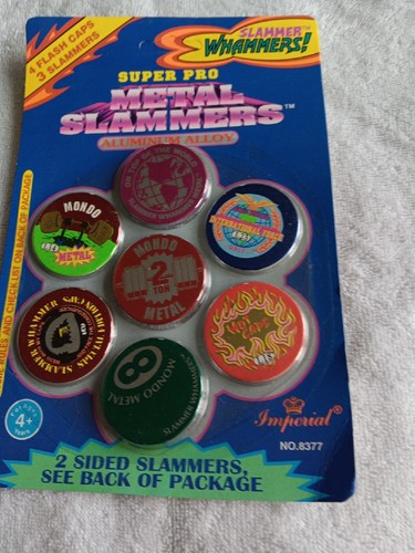 Pog Super Pro Metal Slammers Whammers! 4 flash caps 3 slammers, Aluminum Alloy - Picture 4 of 6