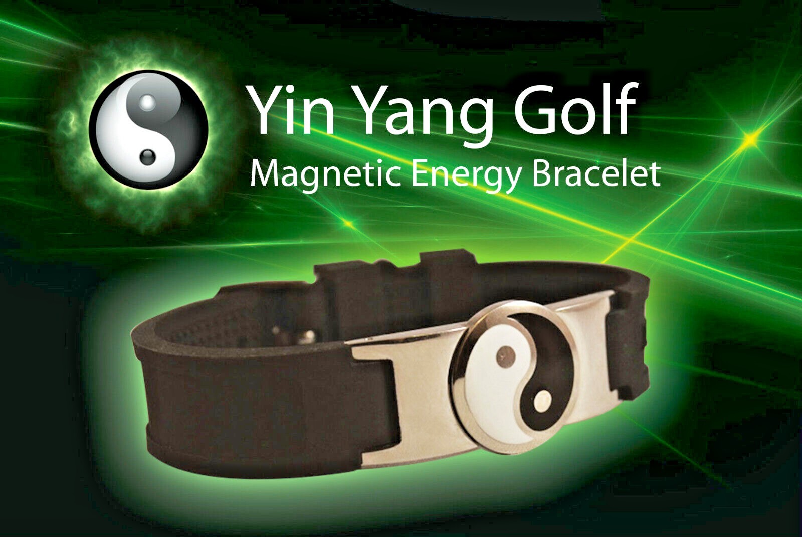 Yin Yang Golf magnetic energy bracelet bio power disc ball marker sport health b