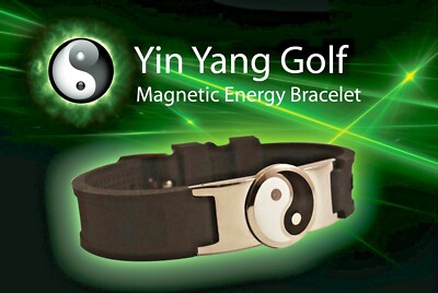 Yin Yang Golf magnetic energy bracelet bio power disc ball marker sport health b