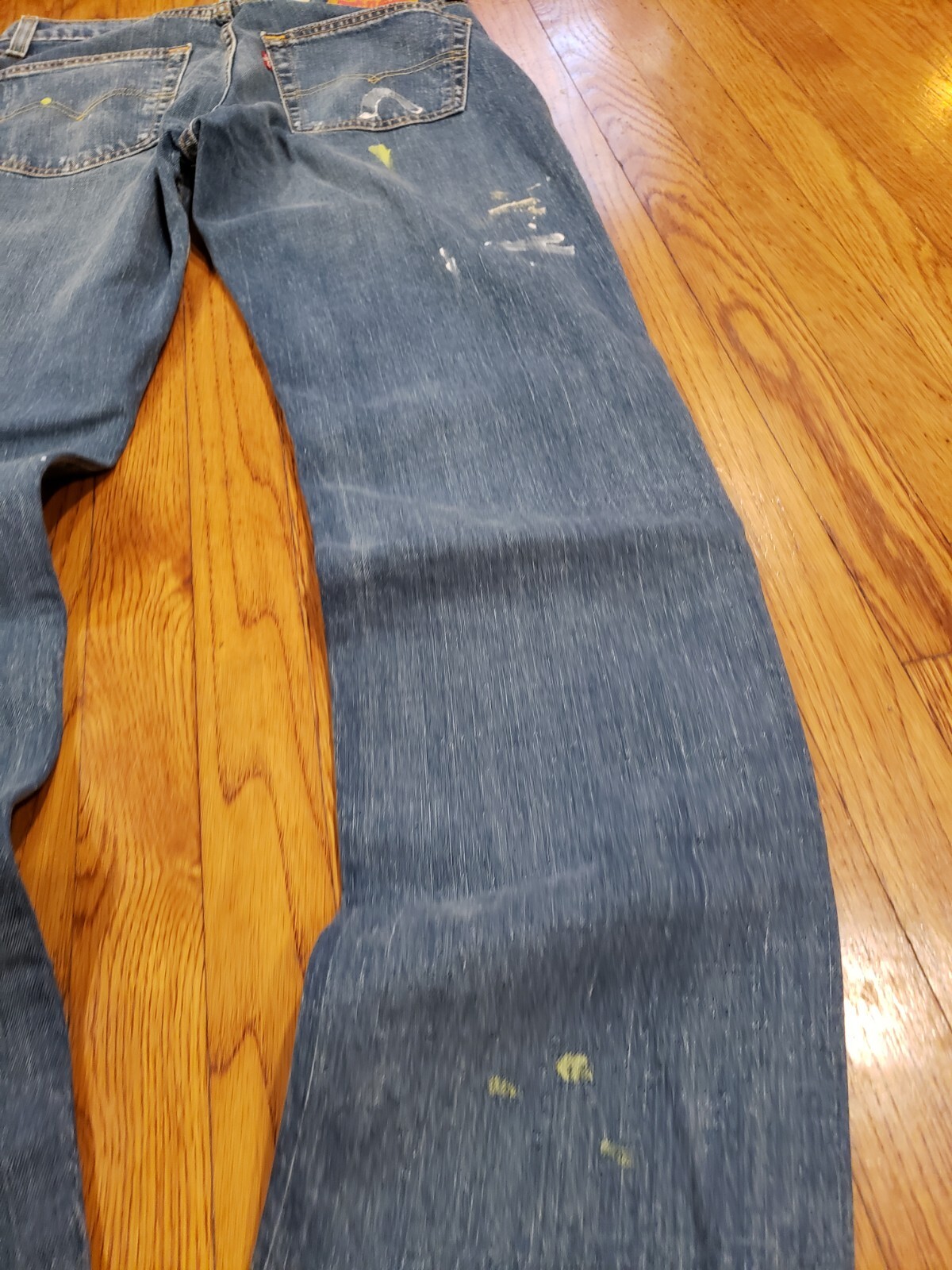 RARE 045115534 Levis 511 Jeans Slim Fit Stretch Paint Splatter Distressed 31X34 image 10