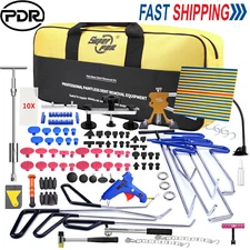 116PCS Paintless Dent Removal Rods Stainless Steel Tool Kit PDR Dent Repair kit