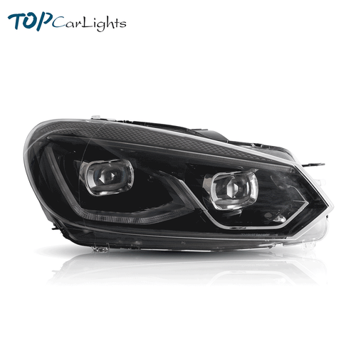 VLAND LED Projector Headlights For 2010-2014 Golf 6 MK6 Front Lamps w/Animation - Picture 2 of 16
