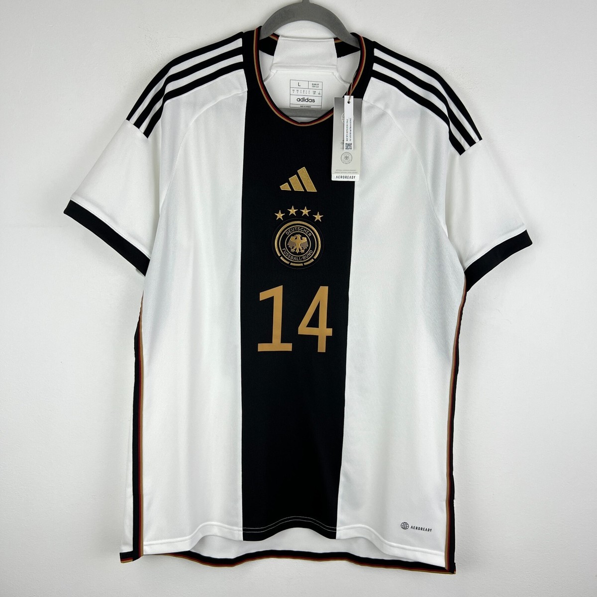 Germany 2022/2023 Adidas Home Shirt Soccer Jersey Size L Men's