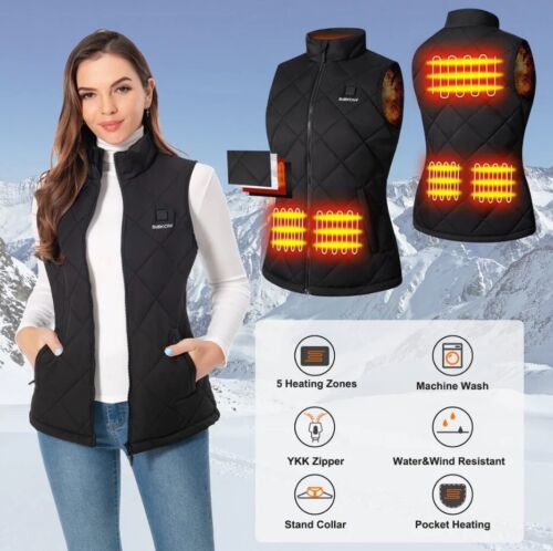 Women s Heated XL Vest,USB Charging Lightweight Heated with Battery Pack RRP £99 - Picture 1 of 6
