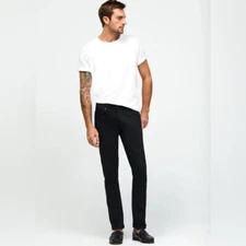 BALDWIN The 76 Slim Tapered in Raw Black Stretch Selvage  Size 32