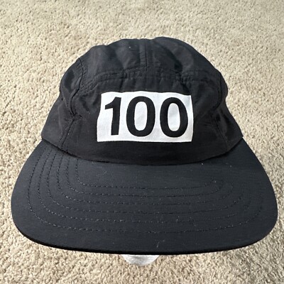 100 Thieves Hat Cap Adult Black 5 Panel Camp 100 Logo Made In USA