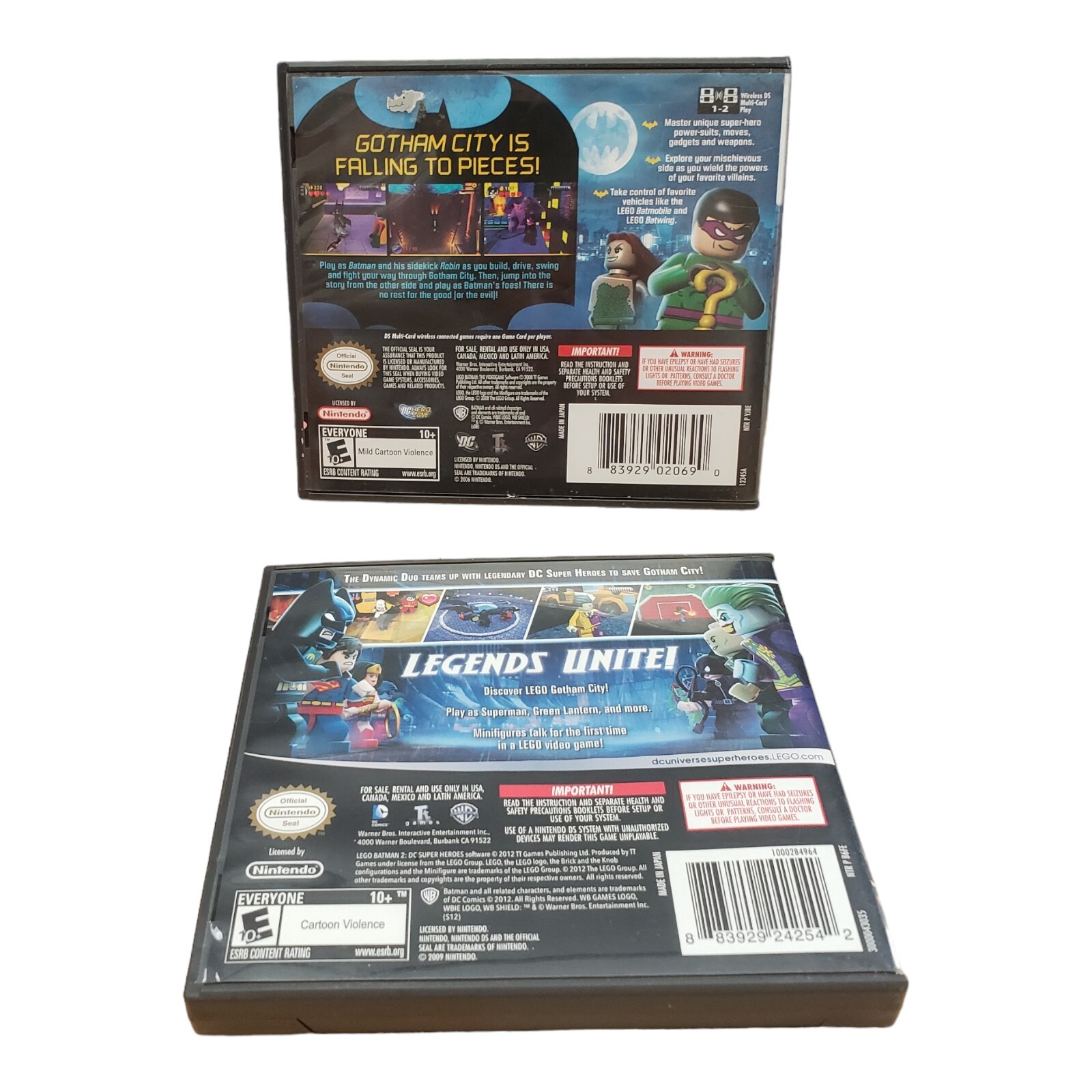 2 Nintendo DS Games Batman the videogame & Batman 2 DC heroes ...