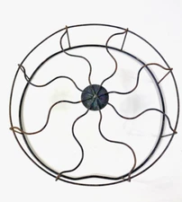 Vintage 12" Desk Fan Guard Cage Steel ~Robbins & Myers Antique OE USA List 5204