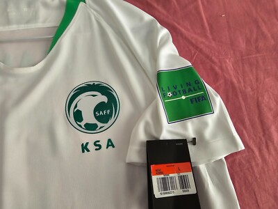 【美品】M.サラー 2018 FIFAワールドカップ シャツ WORLD CUP 2018 SAUDI ARABIA HOME SHIRT #3 OSAMA SIZE=L BNWT