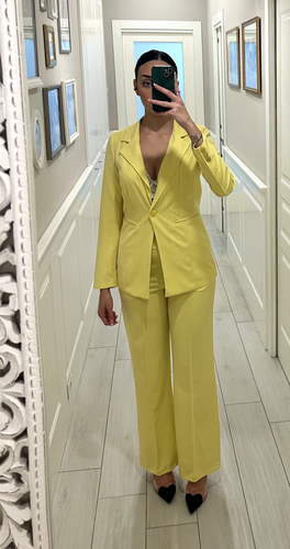 tailleur donna giallo tg M nuovo - Foto 4 di 8