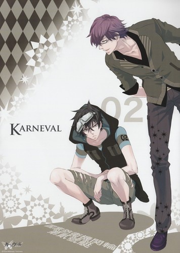 portrait poster Karneval anime Mikanagi Touya Gareki Hirato