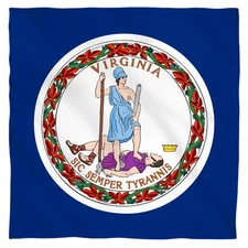 Bandana - State Of Virginia SIC Semper Tyrannis Flag (22x22 inch) (mask)