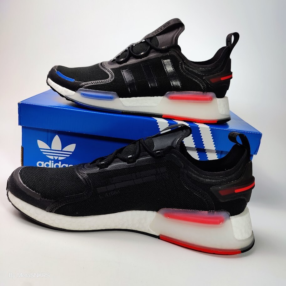 Adidas US 13 Men's Black White Red Blue Rare Retro Run Boost NMD V3   GX3378 New thumbnail 6