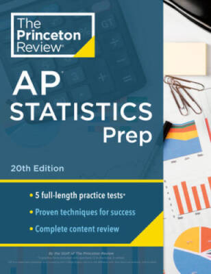 #ad Princeton Review AP Statistics Prep 20th Edition: 5 Practice Tests Com GOOD $5.27