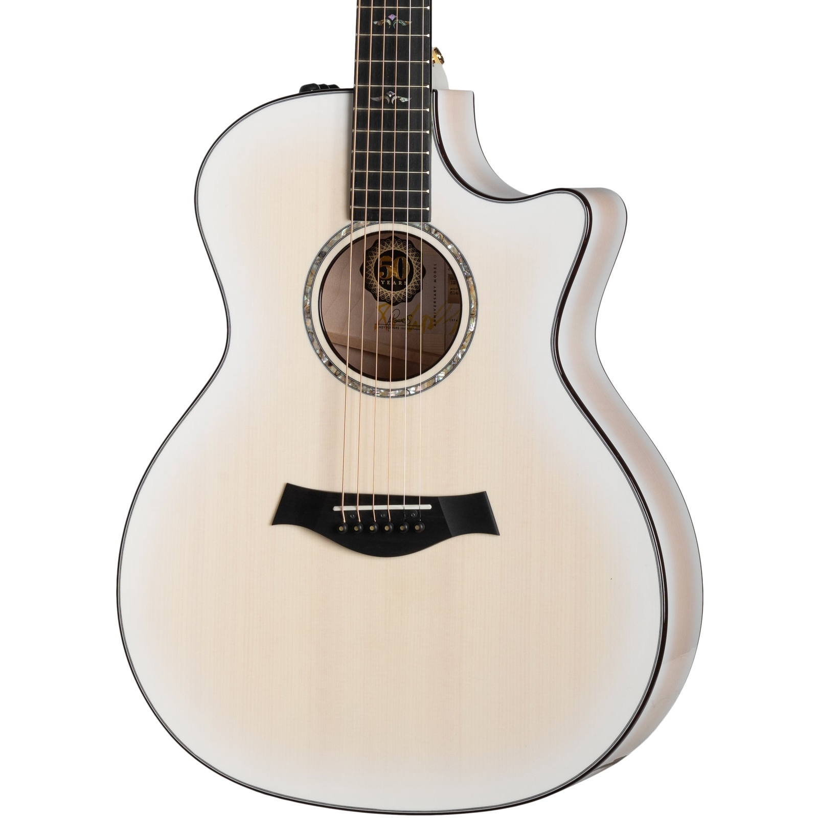 Акустическая электрогитара Taylor Limited Edition 614CE 50th - Trans White