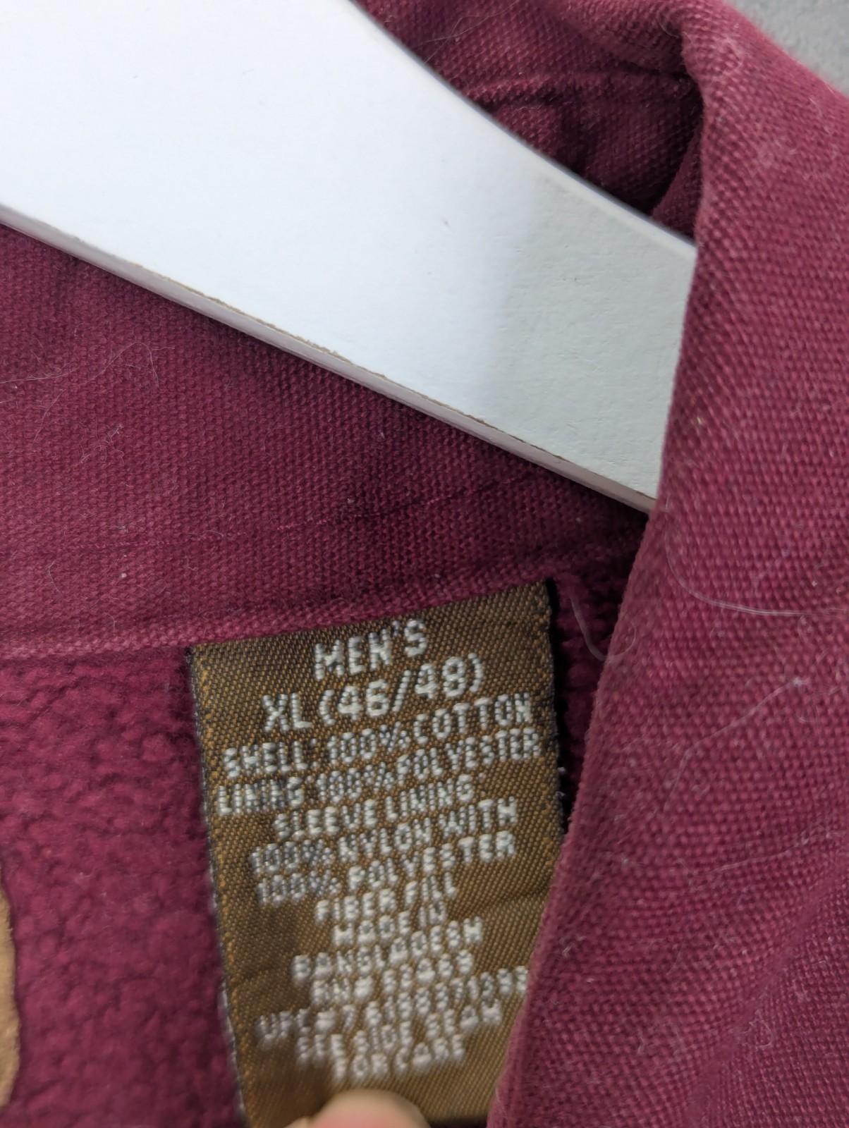 Faded Glory Fleece Lined Shirt Jacket Size XL Oversized Fit Nylon Lined Sleeves image 8