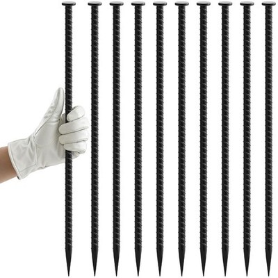 Euokok 16 Inch Rebar Stakes Metal Asphalt Anchoring Spikes 16 Pack Heavy Duty