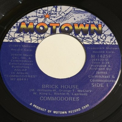 Commodores: Brick House / Captain Quick Draw 45 - Motown - Soul Funk