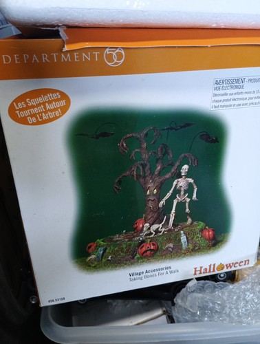 Department 56 #53159 Halloween Village Accessories Taking Bones For Walk - Picture 3 of 4
