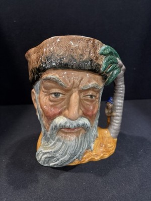 Royal Doulton D6532 Robinson Crusoe Toby Character Jug Mug Large 7 1/4''