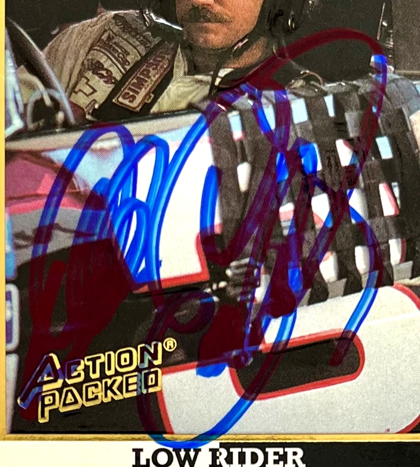 Dale Earnhardt NASCAR 1994 Action Packed #22 Low Rider Autographed Signed - Image 2 of 4