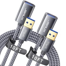 2Pack 10FT 10FT USB 3.0 Extension Cable, Type a Male to Female USB Extender Cord