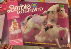 Mattel Barbie Rosebud Vintage Horse 1984 White Pink Posable Legs w/ Accessories