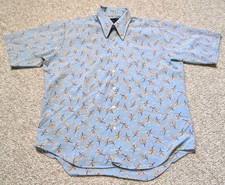 Vintage JC Penney Floral 70s Point Collar Button Up Shirt Large