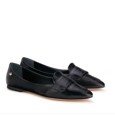 AGL VIEGREE MOC LOAFER IN BLACK Pointed toe Flat Sz 6.5/36.5