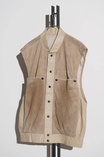 Vintage 90s GIANNI VERSACE Punching Leather Vest Size 50 Men's - product listing photo