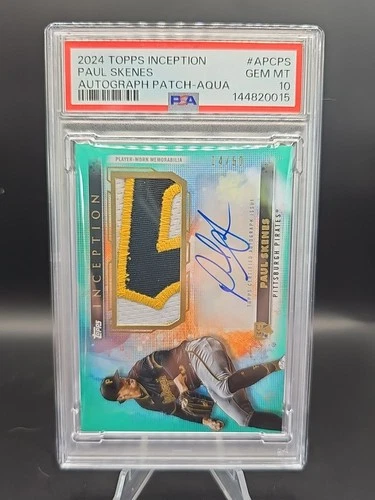 2024 Topps Inception Paul Skenes Rookie Patch Auto AQUA /50 PSA 10