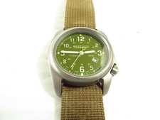 Bertucci Watch A-2T Field Mens 40mm Titanium Black Green 100M, New Battery