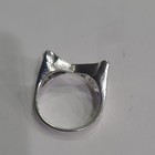Silver Tone Stainless Steel Crisscross Wishbone Band Ring Size 8 No Stones — photo 2