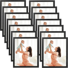 CRUGLA 8X10 Magnetic Picture Frames for Refrigerator 12 Packs, Modified Magnetic