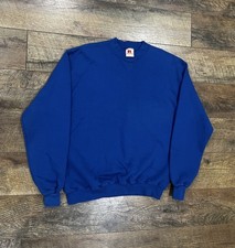 Vintage 70s Russell Athletic Blue Crewneck Sweatshirt Large Made In USA