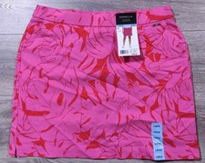 Rafaella Pink Floral Skort Adult Large with Pockets Skirt Built In Liner Womens