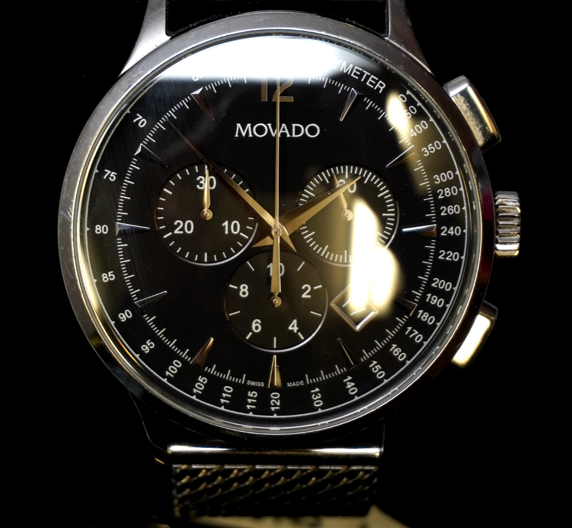 Movado Circa Chronograph 42mm Watch **short band**