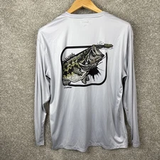 Simms Fishing Solar Tech Long Sleeve Shirt Stockton Largemouth Bass Men’s Large