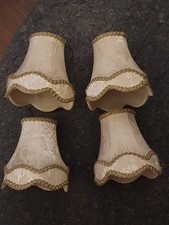 4x Paralume Broccato Tessuto Antico per Lampadario/Lampada da Tavolo/Lampada da Parete Barocco