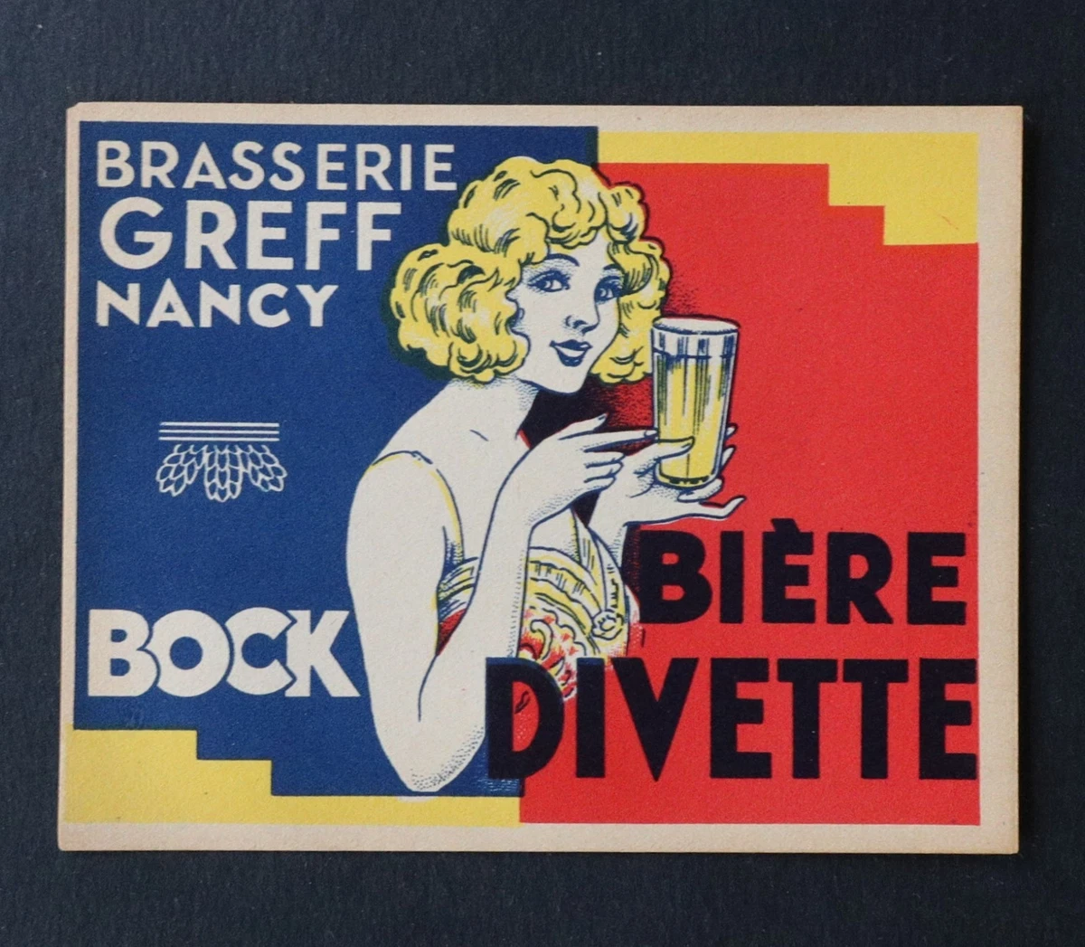 ANCIENNE ÉTIQUETTE FINE BRANDY Alcool France QUATRE QUARTIERS EUR 1,99