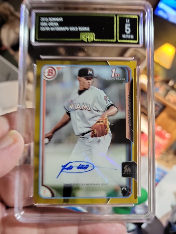 2015 Bowman Jose Urena 23/50 Autograph Gold Rookie
