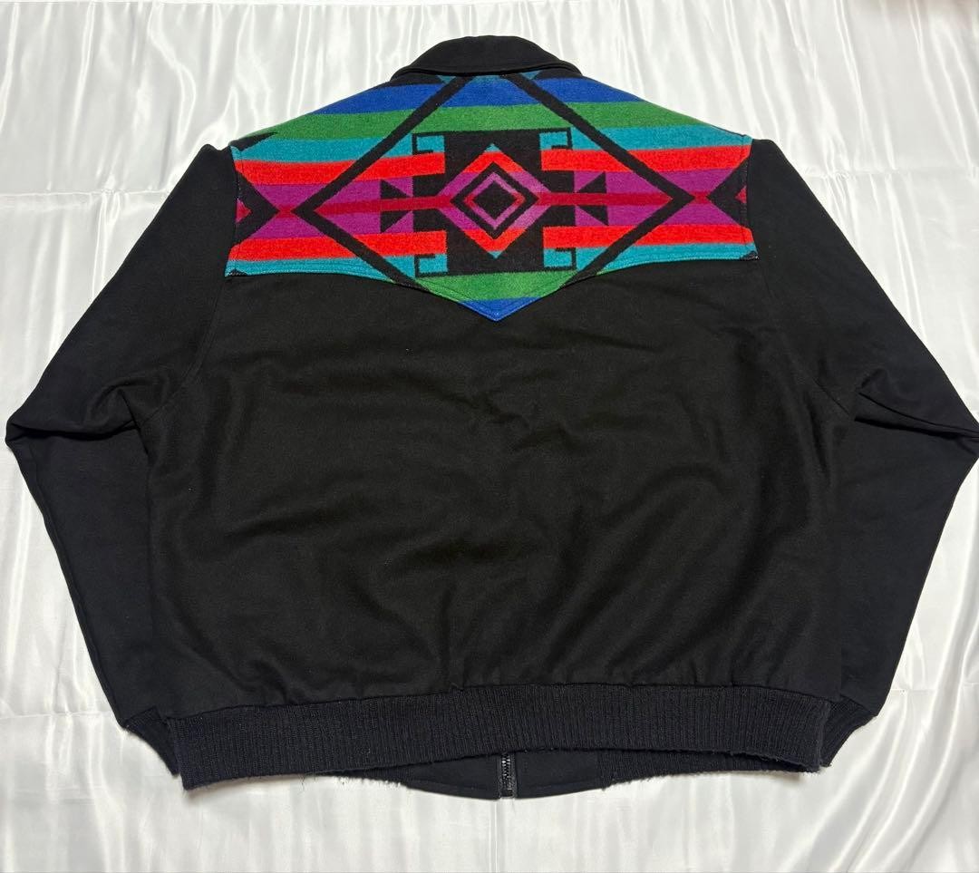 Pendleton USA Wool Jacket Black Native Geometric … - image 2
