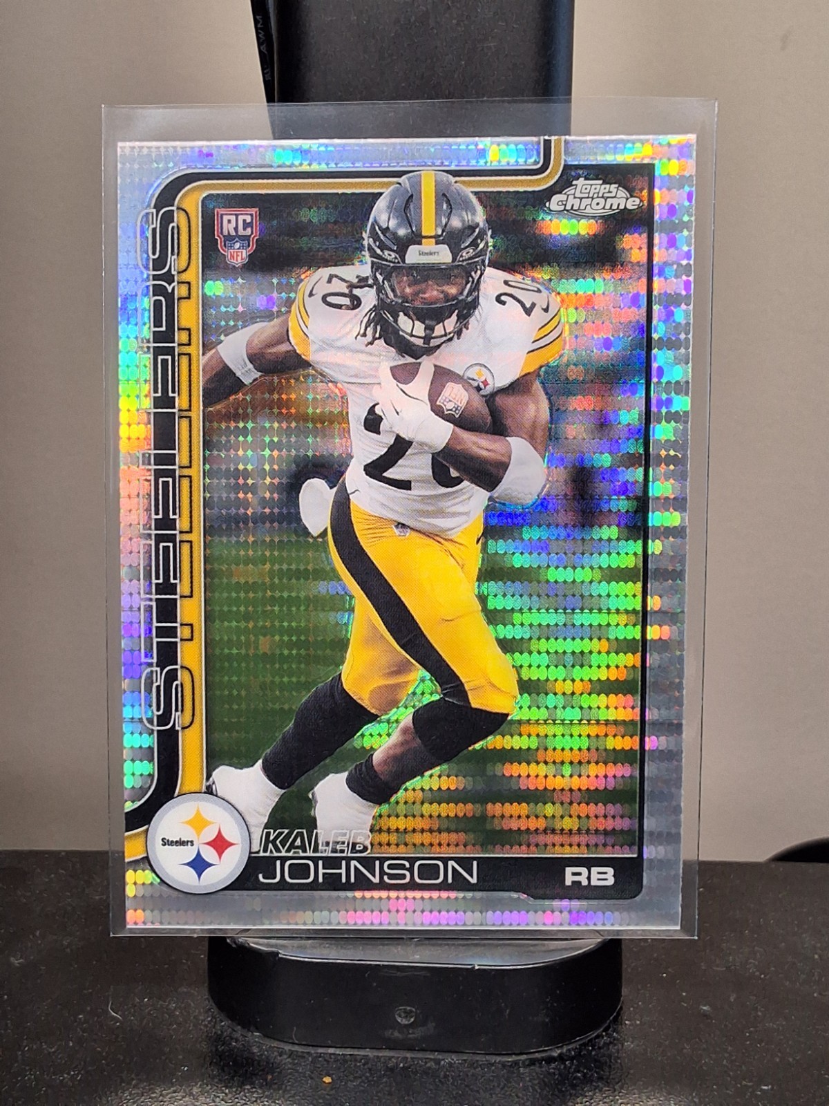2025 Topps Chrome #323 Kaleb Johnson Pulsar Refractor