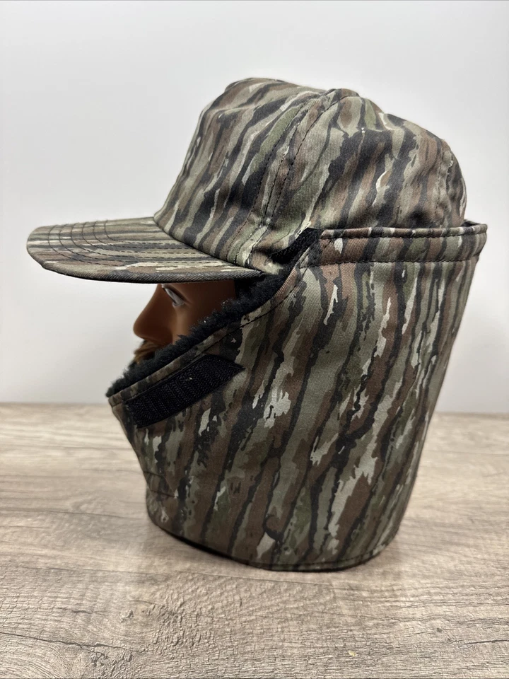 复古原装 Realtree 迷彩狩猎帽带可拆卸颈部 Gaiter 耳罩 美国 — 第 4/4 张图片