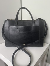 RADLEY Pockets Soft Black Leather Medium Grab Bag with Strap - £259